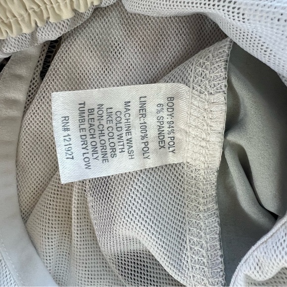 Johnnie-O 9” Shore Half Elastic Surf Swim Shorts in Blue and Orange Stripes, S - Picture 7 of 8